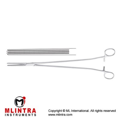Kieback Hysterectomy Forcep Straight Stainless Steel, 25 cm - 9 3/4" 